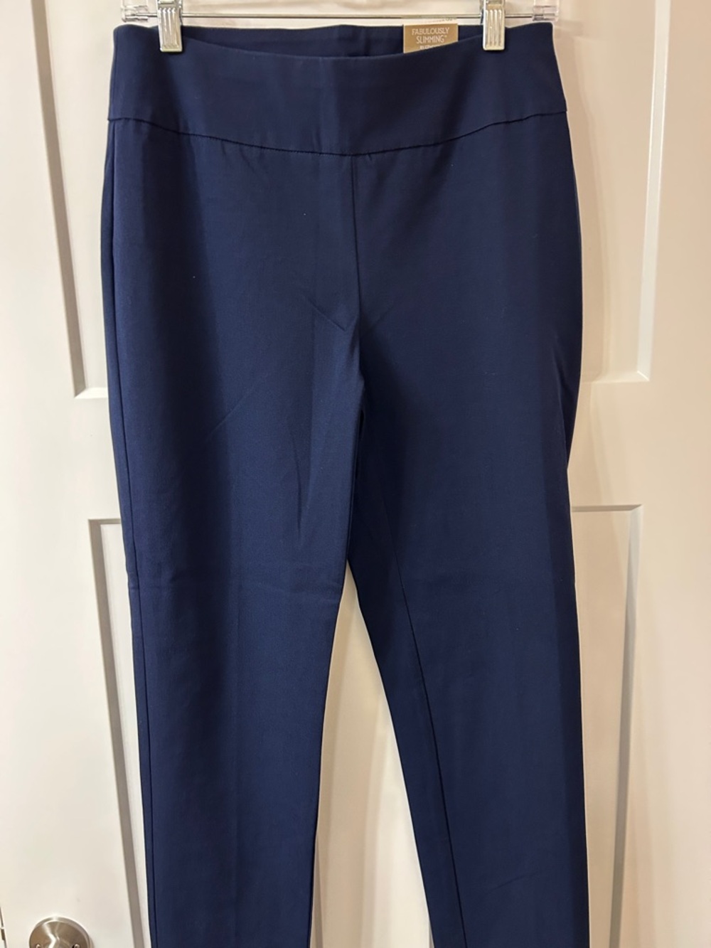 Chicos Navy Slim Ponte Trousers